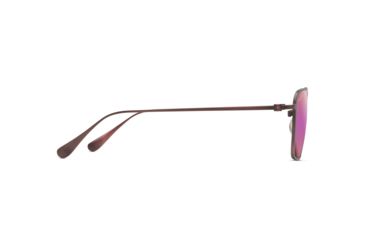 Image of Maui Jim Ebb &amp; Flow Polarized Aviator Sunglasses, Matte Brushed Burgundy Frame, Maui Sunrise Lens, Matte Brushed Burgundy P542-07M