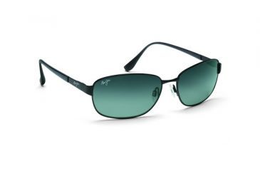 Image of Maui Jim Gs254 2m Driftwood Matte Black Frame Grey Lens Sunglasses