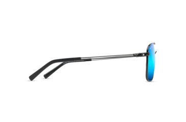 Image of Maui Jim Haleiwa Unisex Sunglasses,Gloss Black Frame,Polarized,Blue Hawaii Lens, B328-02