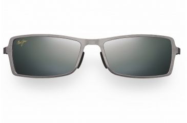 Image of Maui Jim Shark Pit Sunglasses - Brushed Silver Frame, Neutral Grey Lenses - 228-17