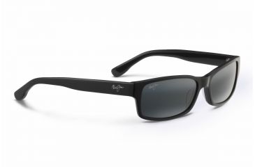 Image of Maui Jim Hidden Pinnacle Sunglasses - Gloss Black Frame,Neutral Grey Lens 298-02