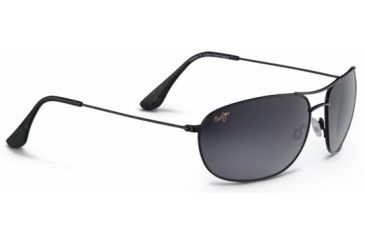 Image of Maui Jim Hideaways Sunglasses, Gloss Black Frame, Grey Lenses GS248-02