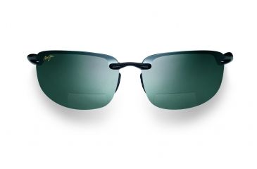 Image of Maui Jim Hookipa Reader Sunglasses - Gloss Black Frame and Neutral Grey +1.50 Polarized Lens - Universal Fit G807N-0215