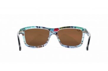 Image of Maui Jim Hula Blues Sguare Sunglasses,Black Vinyl w/ Hula Blues Interior Print Frame, HCL Bronze Lens, Polarized, H710-72