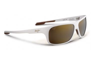 Image of Maui Jim Island Time Sunglasses, Matte White, HCL Bronze Lenses, Matte White H237-05M