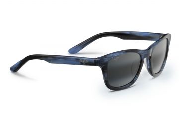Image of Maui Jim KA'A Point Sunglasses,Square,Blue Frame,Polarized Neutral Grey Lens 713-03E