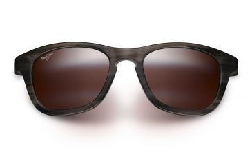 Image of Maui Jim KA'A Point Sunglasses,Square,Charcoal Frame,Polarized Maui Rose Lens R713-27