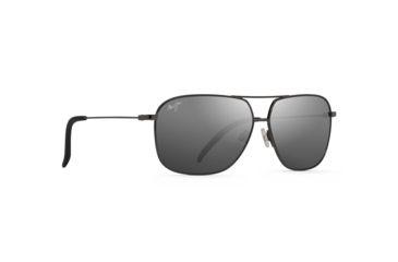 Image of Maui Jim Kami Polarized Aviator Sunglasses, Gunmetal Frame, Dual Mirror Silver To Black Lens, Gunmetal DSB778-02D