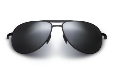 Image of Maui Jim Leeward Coast Sunglasses - Black w/Blue Frame and Neutral Grey Polarized Lens 297-2M