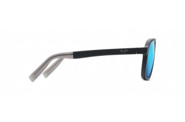 Image of Maui Jim Little Maks Polarized Aviator  Sunglasses,Matte Black,Blue Hawaii Lens B771-2M