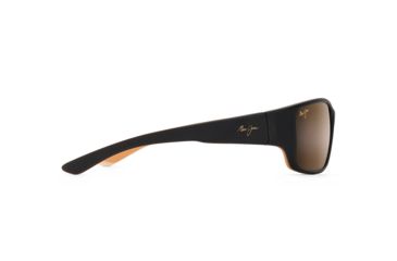 Image of Maui Jim Local Kine Polarized Square Sunglasses, Matte Dark Transparent Brown w/ Tan &amp; Cream Frame, HCL Bronze Lens, Matte Dark Transparent Brown w/ Tan &amp; Cream H810-25MC