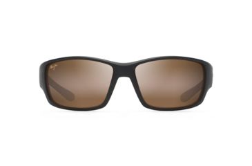 Image of Maui Jim Local Kine Polarized Square Sunglasses, Matte Dark Transparent Brown w/ Tan &amp; Cream Frame, HCL Bronze Lens, Matte Dark Transparent Brown w/ Tan &amp; Cream H810-25MC
