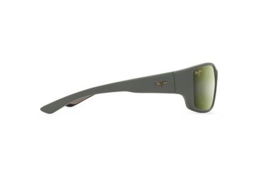 Image of Maui Jim Local Kine Polarized Square Sunglasses, Matte Khaki w/ Brown &amp; Black Frame, Maui HT Lens, Matte Khaki w/ Brown &amp; Black HT810-54C