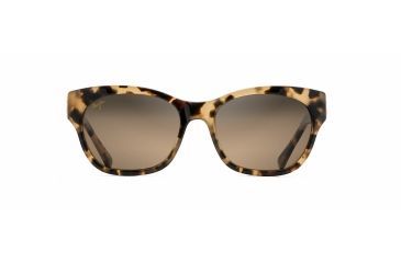 Image of Maui Jim Monstera Leaf Sunglasses, Honey Havana with Yellow Gold Monstera Frame, HCL Bronze Lens, HS747-21B