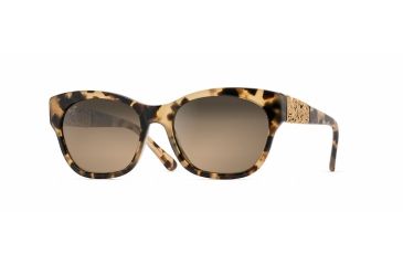 Image of Maui Jim Monstera Leaf Sunglasses, Honey Havana with Yellow Gold Monstera Frame, HCL Bronze Lens, HS747-21B