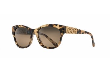 Image of Maui Jim Monstera Leaf Sunglasses, Honey Havana with Yellow Gold Monstera Frame, HCL Bronze Lens, HS747-21B