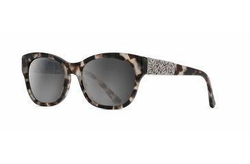 Image of Maui Jim Monstera Leaf Sunglasses, White Tokyo with White Gold Monstera Frame, Neutral Grey Lens, GS747-05T