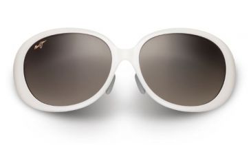 Image of Maui Jim Nahiku Sunglasses, White Pearl Frame, Neutral Grey Lens, Polarized, GS436-05