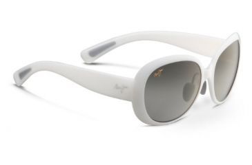 Image of Maui Jim Nahiku Sunglasses, White Pearl Frame, Neutral Grey Lens, Polarized, GS436-05