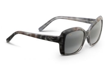 Image of Maui Jim Orchid Sunglasses, Grey Tortoise Stripe Frame, Neutral Grey Lens, Polarized, 735-11S