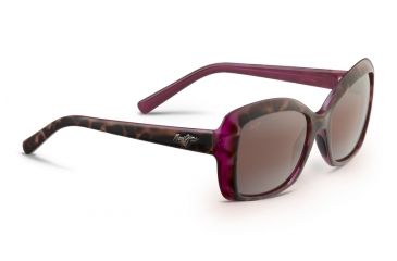 Image of Maui Jim Orchid Sunglasses, Tortoise with Raspberry Frame, Maui Rose Lens, Polarized, R735-12B