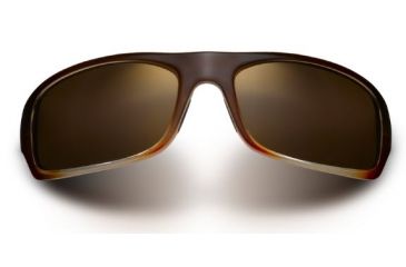 Image of Maui Jim Peahi Sunglasses,Rectangle,Redfish Frame,Polarized HCL Bronze Lens H202-70