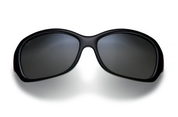 Image of Maui Jim Pearl City Sunglasses, Black w/Blue, Grey Lenses, Black w/Blue GS214-03A