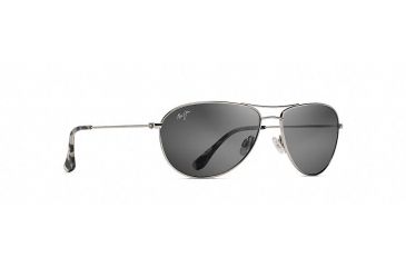 Image of Maui Jim Sea House Polarized Aviator  Sunglasses,Silver,Neutral Grey Lens GS772-17