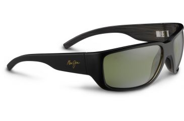 Image of Maui Jim Seawall Sunglasses, Black w/Woodgrain, Maui HT Lenses, Black w/Woodgrain HT235-02B