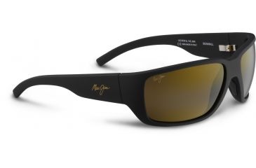 Image of Maui Jim Seawall Sunglasses, Matte Black Rubber, HCL Bronze Lenses, Matte Black Rubber H235-02MR