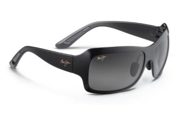 Image of Maui Jim Seven Pools Gloss Black Fade Neutral Grey Sunglasses, Gloss Black Fade GS418-02J