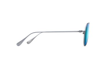 Image of Maui Jim Shallows Polarized Aviator Sunglasses, Dove Grey Frame, Blue Hawaii Lens, Dove Grey B543-27A