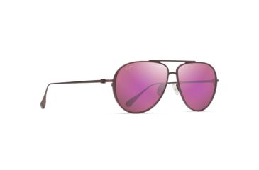 Image of Maui Jim Shallows Polarized Aviator Sunglasses, Matte Brushed Burgundy Frame, Maui Sunrise Lens, Matte Brushed Burgundy P543-07M