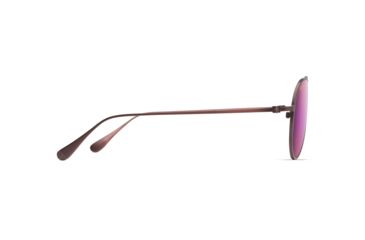 Image of Maui Jim Shallows Polarized Aviator Sunglasses, Matte Brushed Burgundy Frame, Maui Sunrise Lens, Matte Brushed Burgundy P543-07M