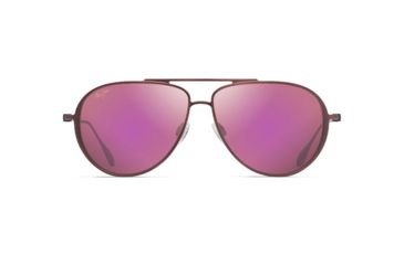 Image of Maui Jim Shallows Polarized Aviator Sunglasses, Matte Brushed Burgundy Frame, Maui Sunrise Lens, Matte Brushed Burgundy P543-07M