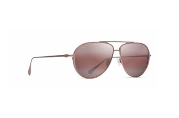Image of Maui Jim Shallows Polarized Aviator Sunglasses, Satin Brown Red Frame, Maui Rose Lens, Satin Brown Red R543-19A