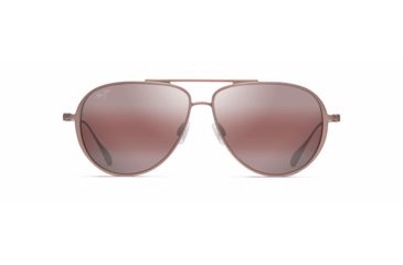 Image of Maui Jim Shallows Polarized Aviator Sunglasses, Satin Brown Red Frame, Maui Rose Lens, Satin Brown Red R543-19A