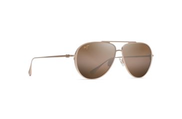 Image of Maui Jim Shallows Polarized Aviator Sunglasses, Satin Gold Frame, HCL Bronze Lens, Satin Gold H543-16A