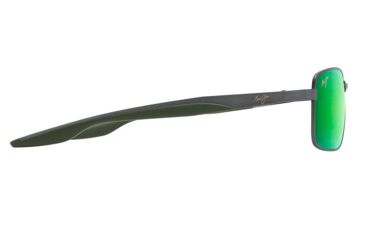 Image of Maui Jim Shoal Sunglasses, Brushed Gunmetal Frame, Maui Green Lens, Polarized, GM797-02F