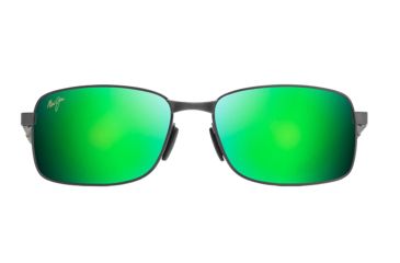 Image of Maui Jim Shoal Sunglasses, Brushed Gunmetal Frame, Maui Green Lens, Polarized, GM797-02F