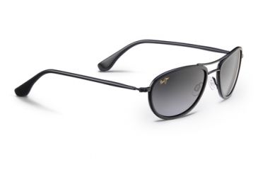 Image of Maui Jim Small Kine Sunglasses - Gloss Black Frame and Neutral Grey Lens GS251-02D