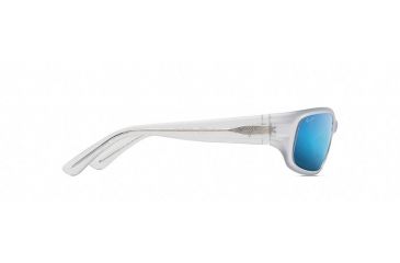Image of Maui Jim Stingray Wrap  Sunglasses,Matte Crystal,Blue Hawaii Lens B103-05CM