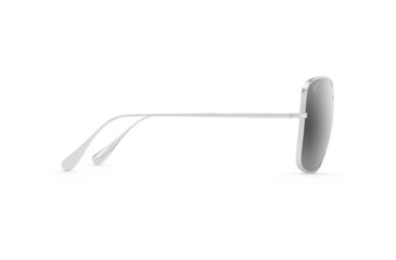 Image of Maui Jim Triton Polarized Aviator Sunglasses, Silver Frame, Neutral Grey Lens, Silver 546-17