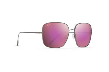 Image of Maui Jim Triton Polarized Aviator Sunglasses, Slate Grey Frame, Maui Sunrise Lens, Slate Grey P546-14