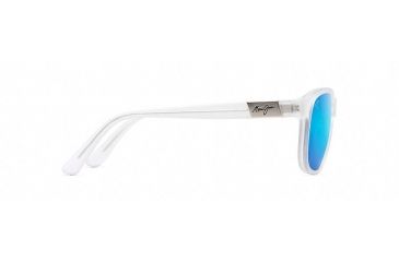 Image of Maui Jim Wakea Polarized Classic  Sunglasses,Frosted Crystal,Blue Hawaii Lens B745-05CM