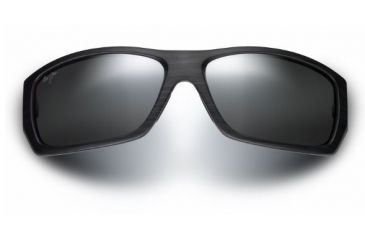 Image of Maui Jim Wassup Sunglasses - Matte Black Wood Grain Frame,Polarized Neutral Grey Lens 123-02W