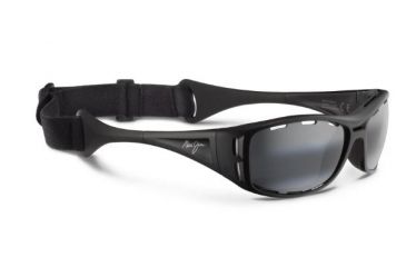 Image of Maui Jim Waterman Sunglasses, Neutral Grey, Matte Black 410-2M