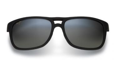 Image of Maui Jim Waterways Sunglasses, Matte Black Rubber, Grey Lenses, Matte Black Rubber GS267-02MR