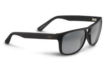 Image of Maui Jim Waterways Sunglasses, Matte Black Rubber, Grey Lenses, Matte Black Rubber GS267-02MR