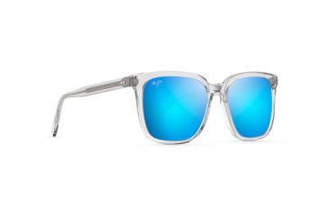 Image of Maui Jim Women's Westside Sunglasses,Light Grey Crystal Frame,Polarized,Blue Hawaii Lens, B803-11
